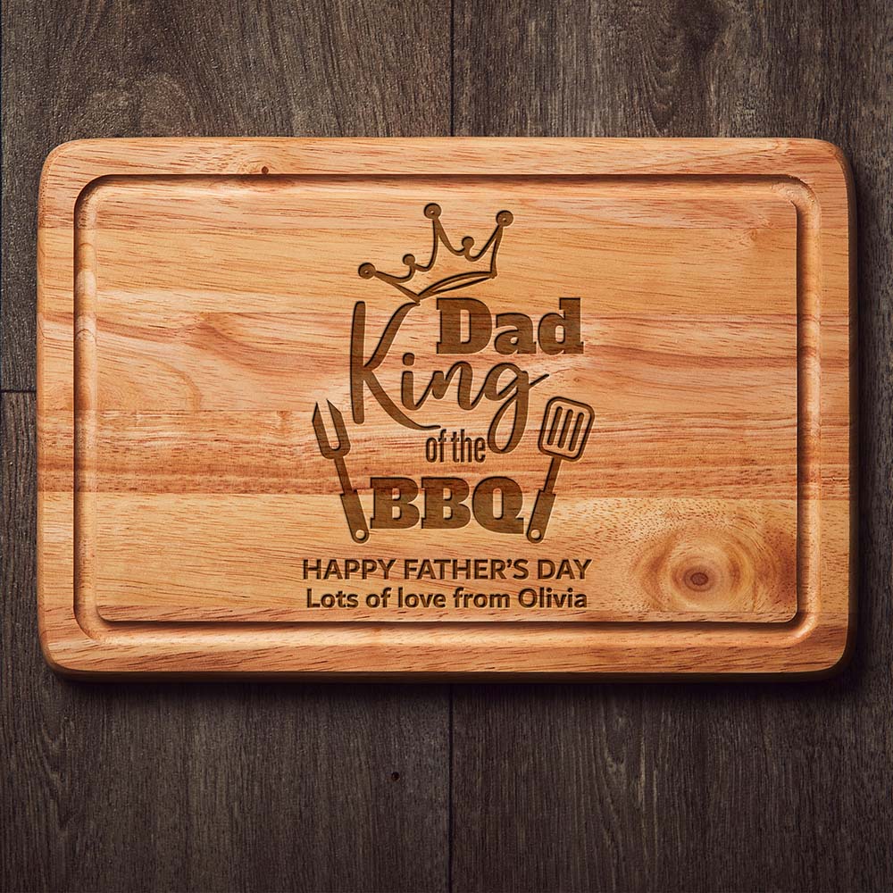 Personalised King of the BBQ Chopping Board